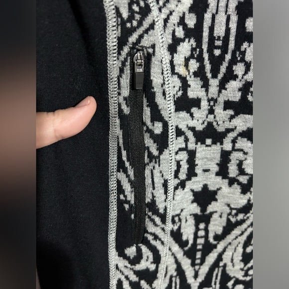 Title Nine Knit Sweater Dress M Extra Fine Merino Wool Blend Gray Black - Picture 3 of 7